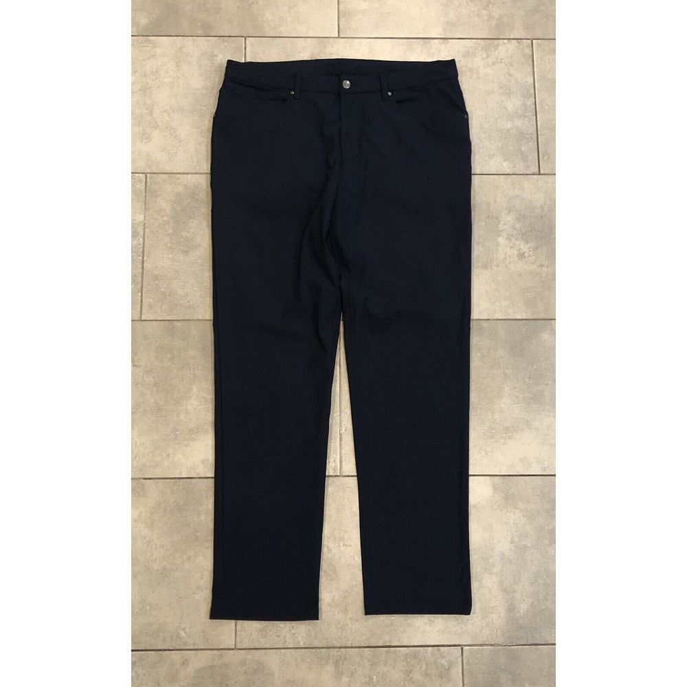 Lululemon Men's 35x34 ABC Classic‎ Fit 5-Pocket Pants Warpstreme Dark Blue